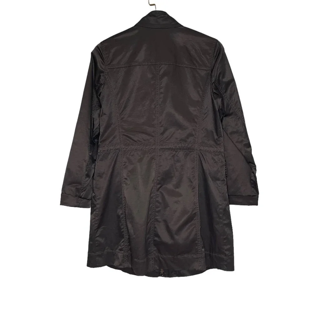 Eileen Fisher Satin Sheen Trench Coat size xsmall - Picture 8 of 8